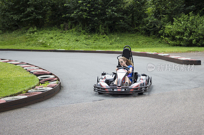 Teen Girl Gokart Fun